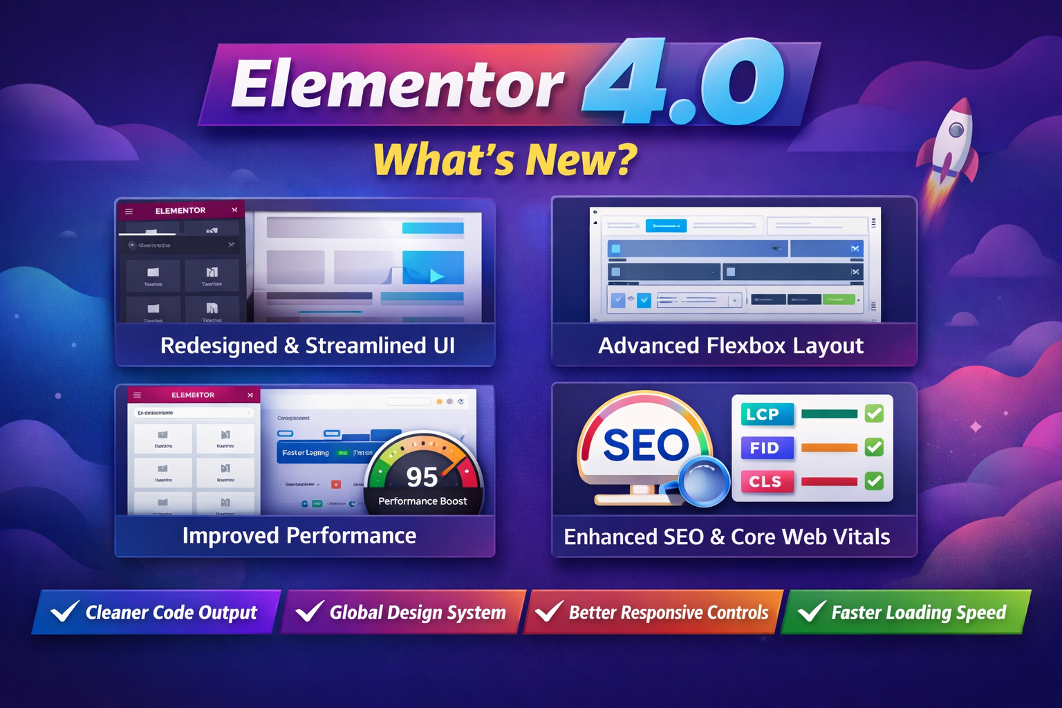 Elementor 4 new interface update